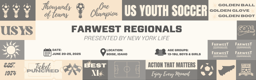 USYS Far West Regionals Banner with Information